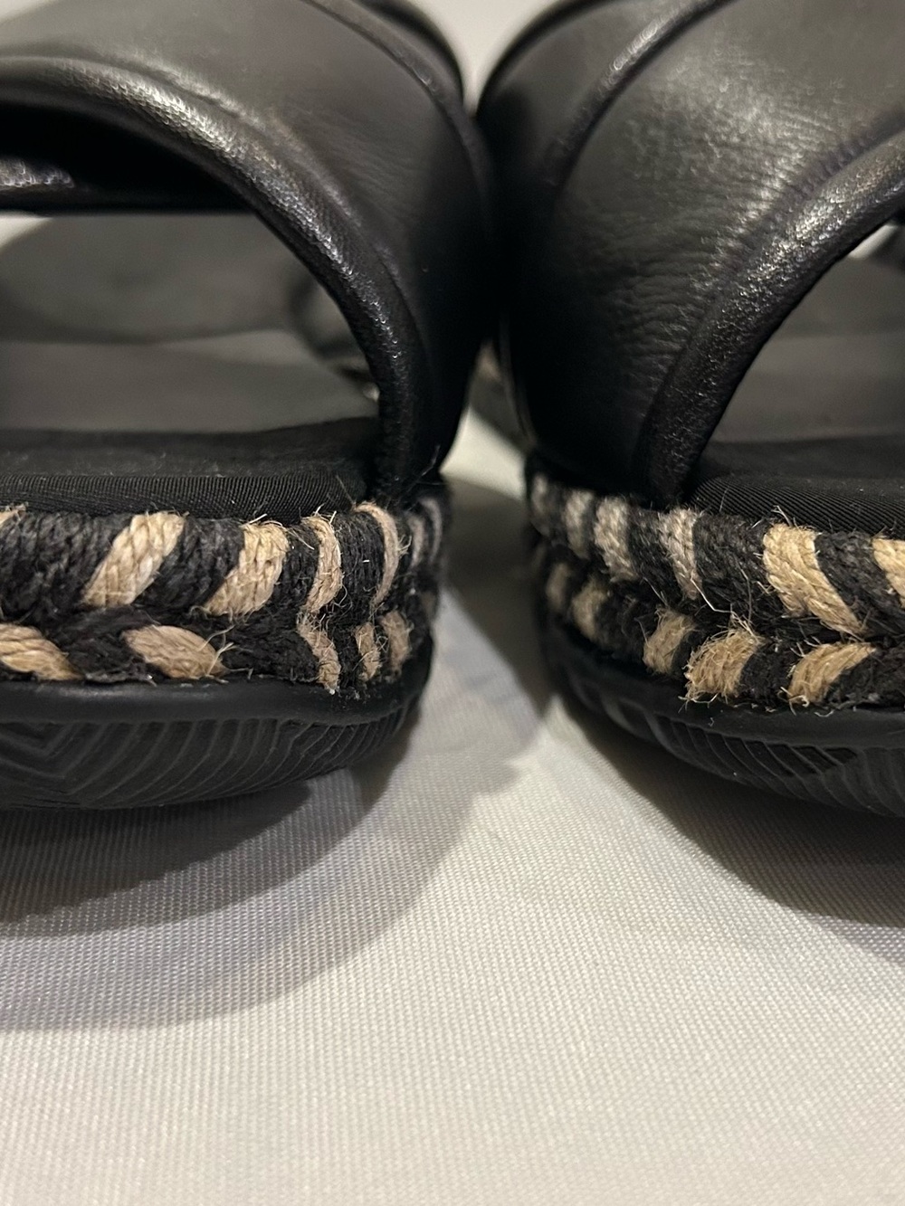 Tory Burch Black Leather Crisscross Slide Sandals - Picture 3 of 7